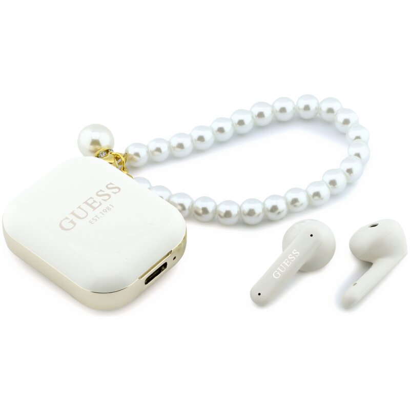 Słuchawki douszne GUESS Pearl Strap Biały