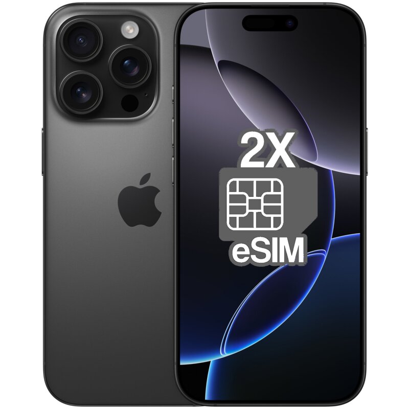 Smartfon APPLE iPhone 16 Pro (odnowiony, nieaktywowany) 5G 128GB 6.3" 120Hz Tytan czarny 2x eSIM (CPO)