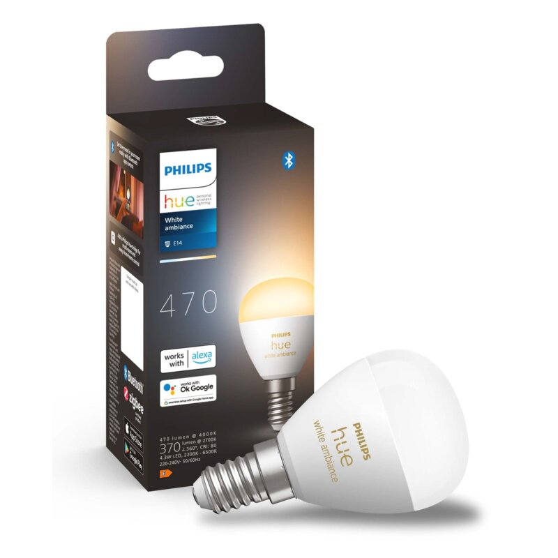 Philips Hue Philips Hue White ambiance Żarówka kulka E14 470 lm