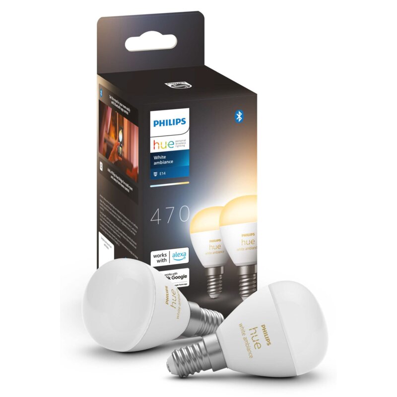 Inteligentna żarówka PHILIPS Hue Luster E14 5.1 W Bluetooth, ZigBee (2 szt.)