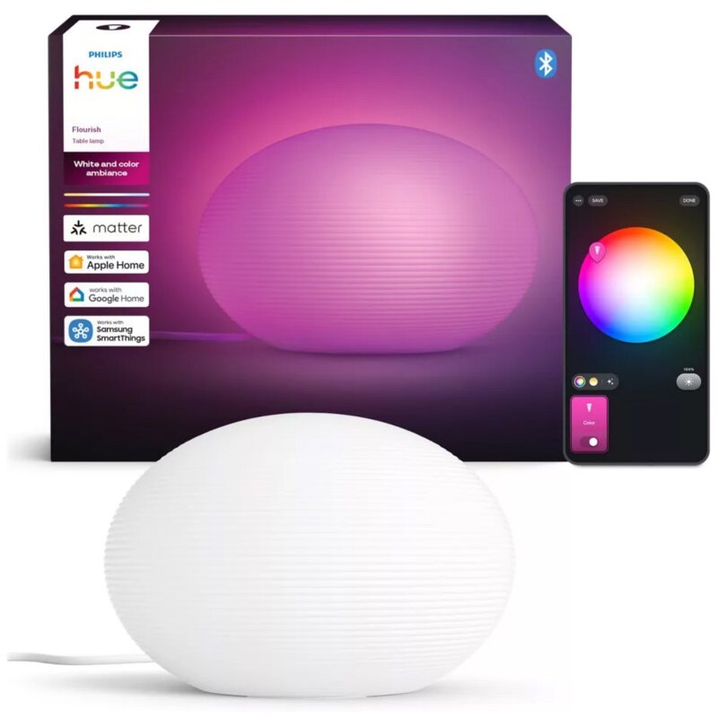 Inteligentna lampka biurkowa PHILIPS HUE Flourish Bluetooth, ZigBee, RGBW Biały