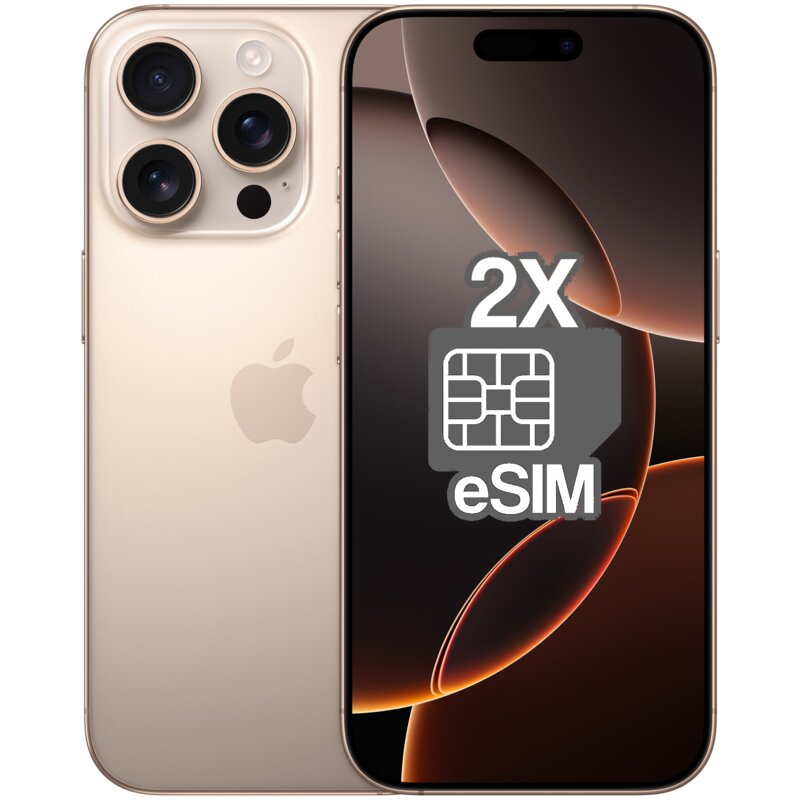 Smartfon APPLE iPhone 16 Pro (odnowiony, nieaktywowany) 5G 128GB 6.3" 120Hz Tytan pustynny 2x eSIM (CPO)