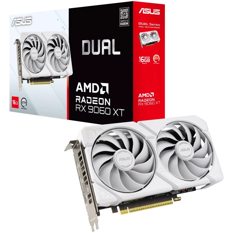 Karta graficzna ASUS Dual Radeon RX 9060 XT 16GB White Edition