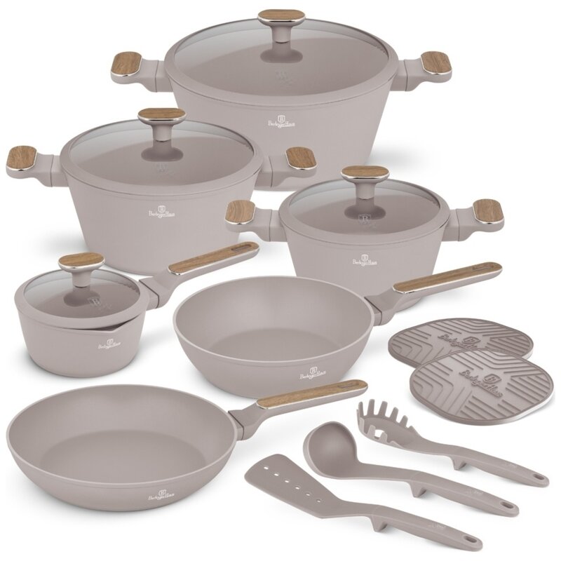 Zestaw garnków BERLINGER HAUS Taupe Nordic BH-8344 (15 elementów)