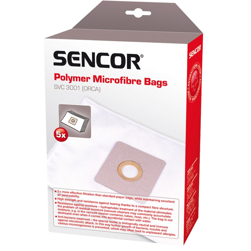 Worek do odkurzacza SENCOR SVC 3001 (5 sztuk)
