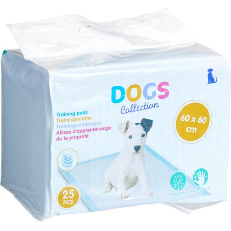 Mata absorbująca dla psa DOGS COLLECTION Treningowa 60 x 60 cm (25 sztuk)