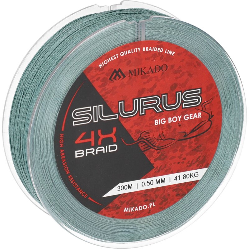 Plecionka MIKADO Silurus 4 x Braid 0.50 mm / 300 m Zielony
