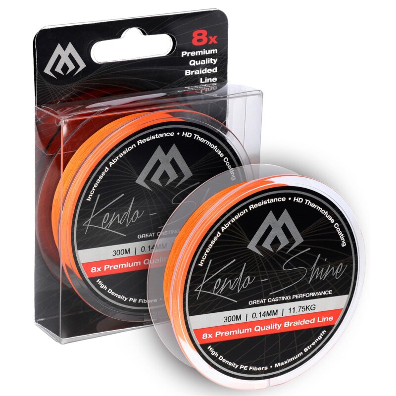 Plecionka MIKADO Kendo Shine 0.12 mm / 2100 m Pomarańczowy