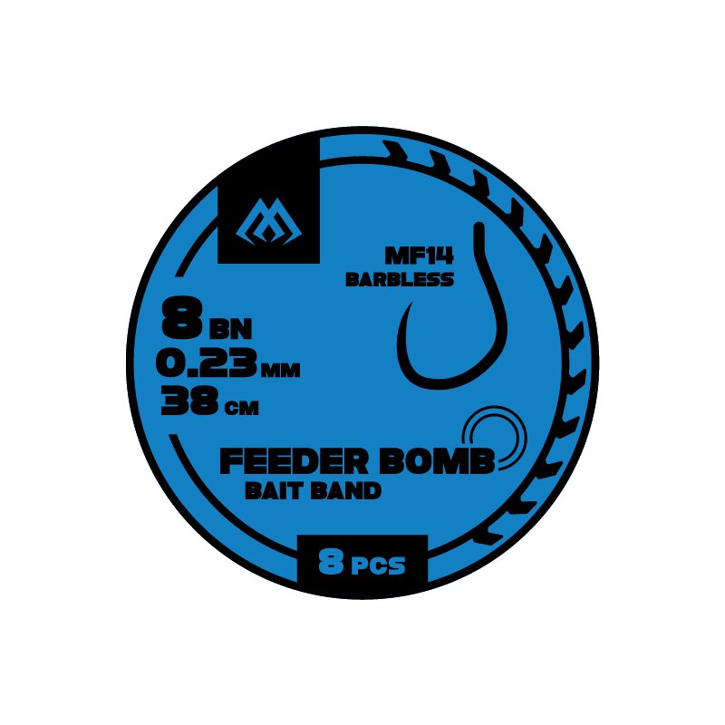 Przypon MIKADO Feeder Bomb HFB14BG-14 0.18 mm / 38 cm (8 szt.)