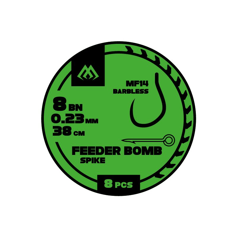 Przypon MIKADO Feeder Bomb HFB14BI-10 0.20 mm / 38 cm (8 szt.)