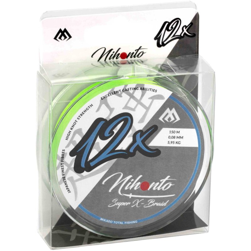Plecionka MIKADO Nihonto Super X-braid 0.16 mm / 150 m Fluo