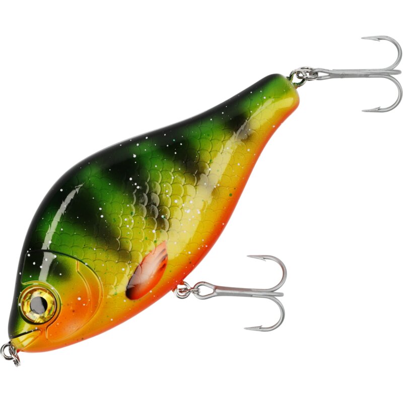 Wobler MIKADO MFT Jerk 13 cm Hot Perch Suspending
