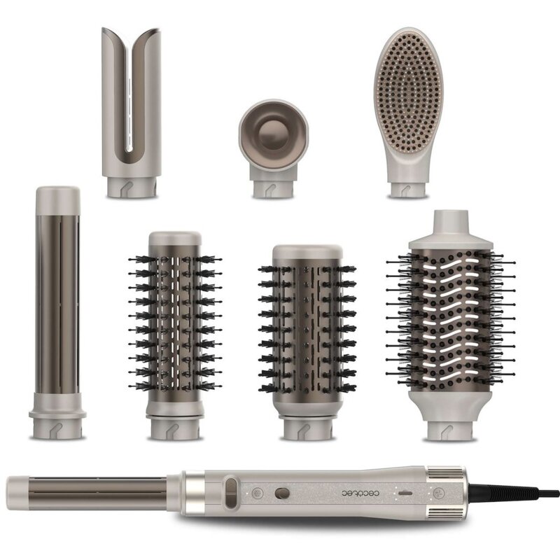 Suszarko-lokówka CECOTEC CeramicCare 8w1 AirGlam Gyro Szampański 33, 40, 70 mm 1500 W