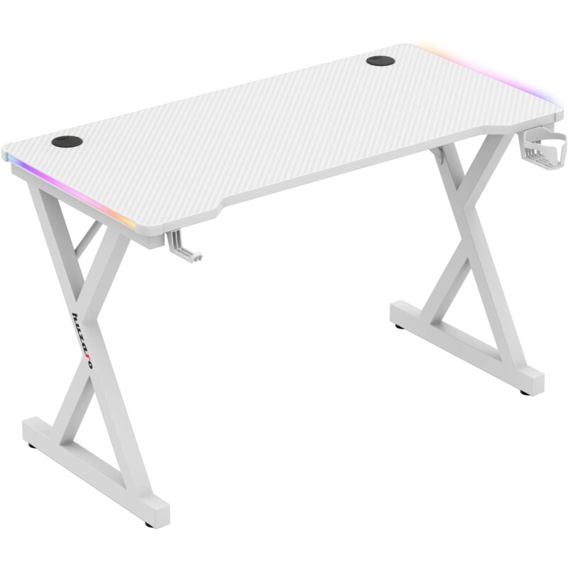 Biurko gamingowe HUZARO Hero 2.3 RGB Biały