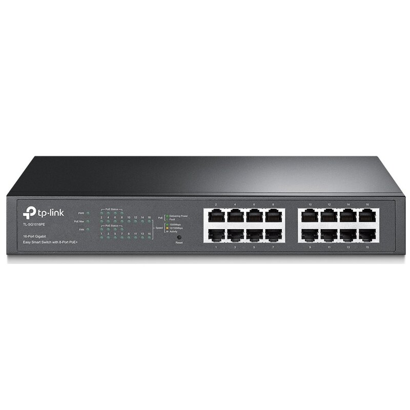 Switch TP-LINK TL-SG1016PE Gigabit Ethernet, 16 portów, Funkcja PoE, Zarządzalny