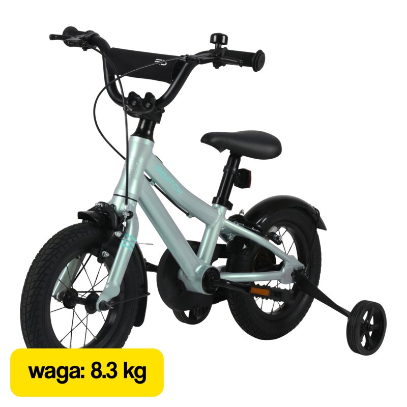 Rower dziecięcy BATCH Kids 12 cali Zielony Wzrost: 85-100 cm Wiek: 3-5 lat