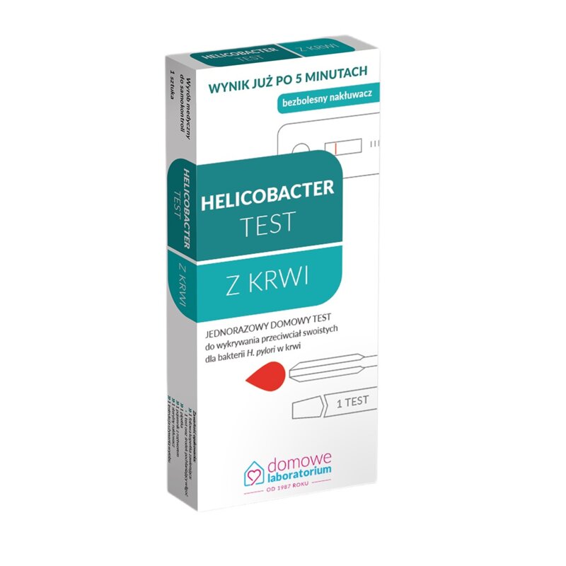 Test helicobacter DOMOWE LABORATORIUM z krwi (1 sztuka)