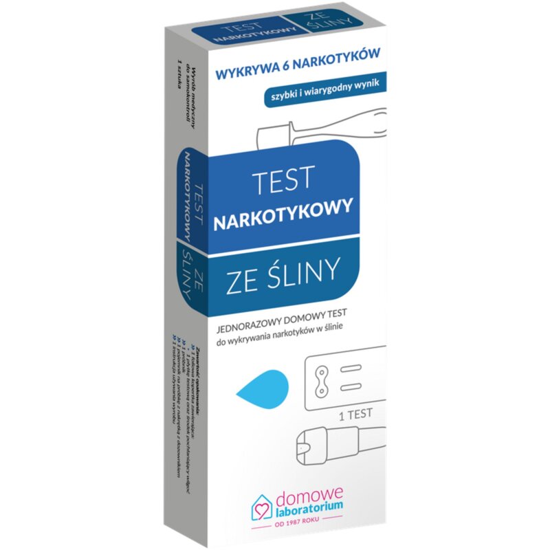 Test narkotykowy DOMOWE LABORATORIUM ze śliny (1 sztuka)