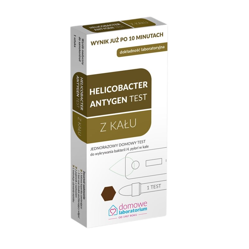 Test helicobacter antygen DOMOWE LABORATORIUM z kału (1 sztuka)