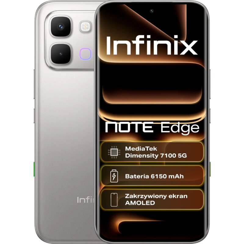 Smartfon INFINIX Note Edge 5G 8/256GB 6.78" 120Hz Tytanowy