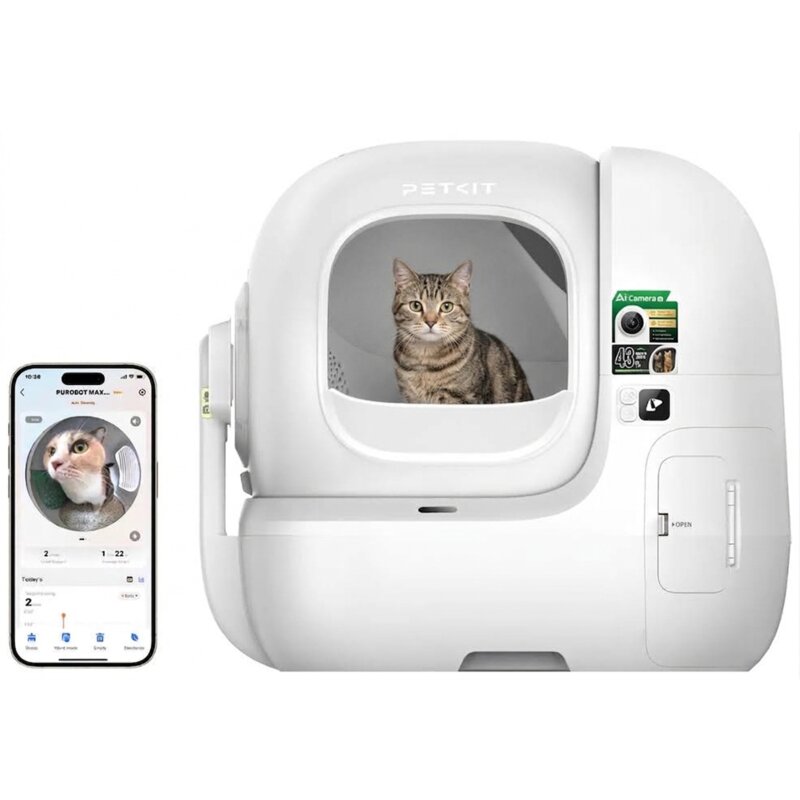 PETKIT Pura Max 2 Inteligentna kuweta dla kotów, 15 dni bez konieczności czyszczenia, duża pojemność 76 l