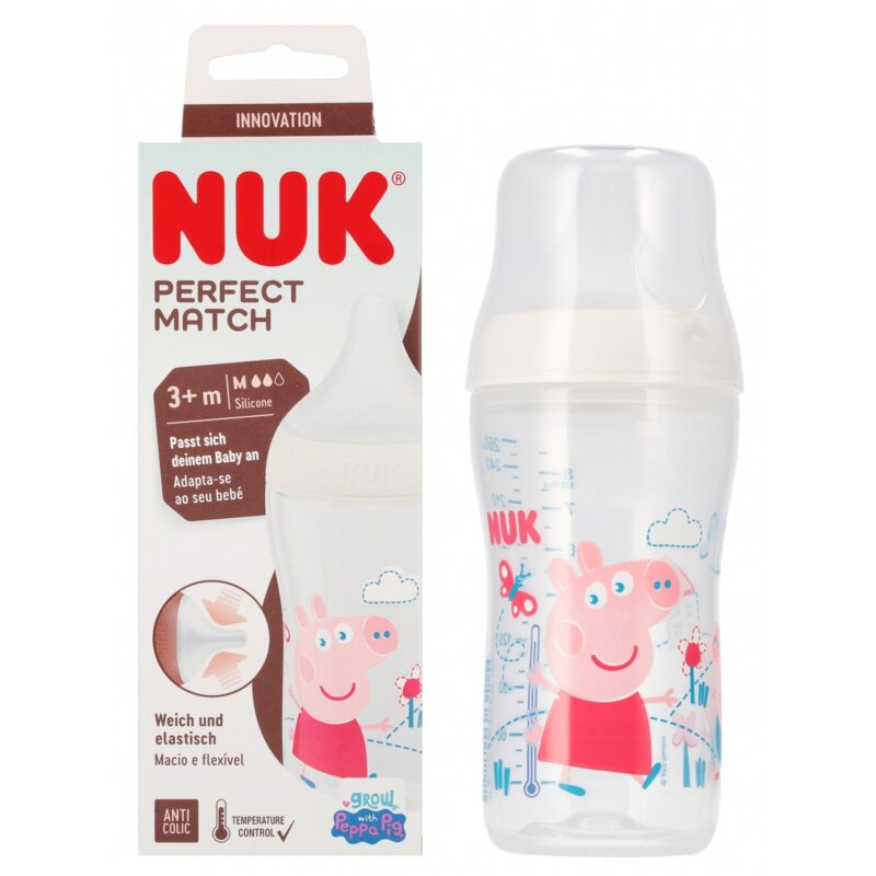 Butelka NUK Perfect Match Pepa 102160187 260 ml Biały