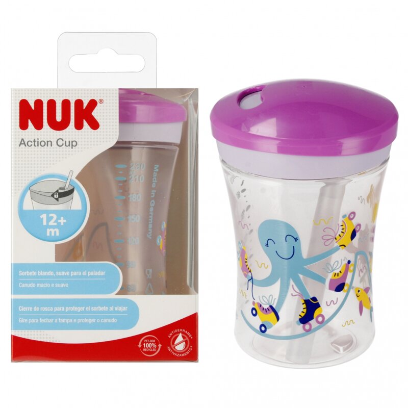 Kubek NUK Action Cup 10751136 Fioletowy