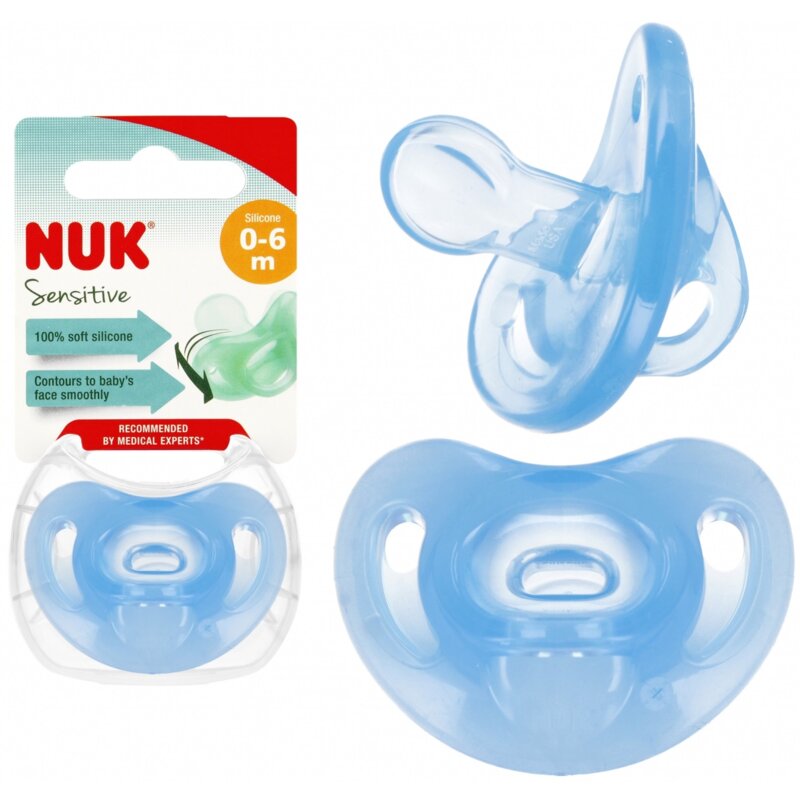 Smoczek NUK Sensitive 10729139 0-6 m Niebieski