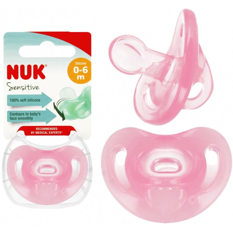 Smoczek NUK Sensitive 10729139 0-6 m Różowy