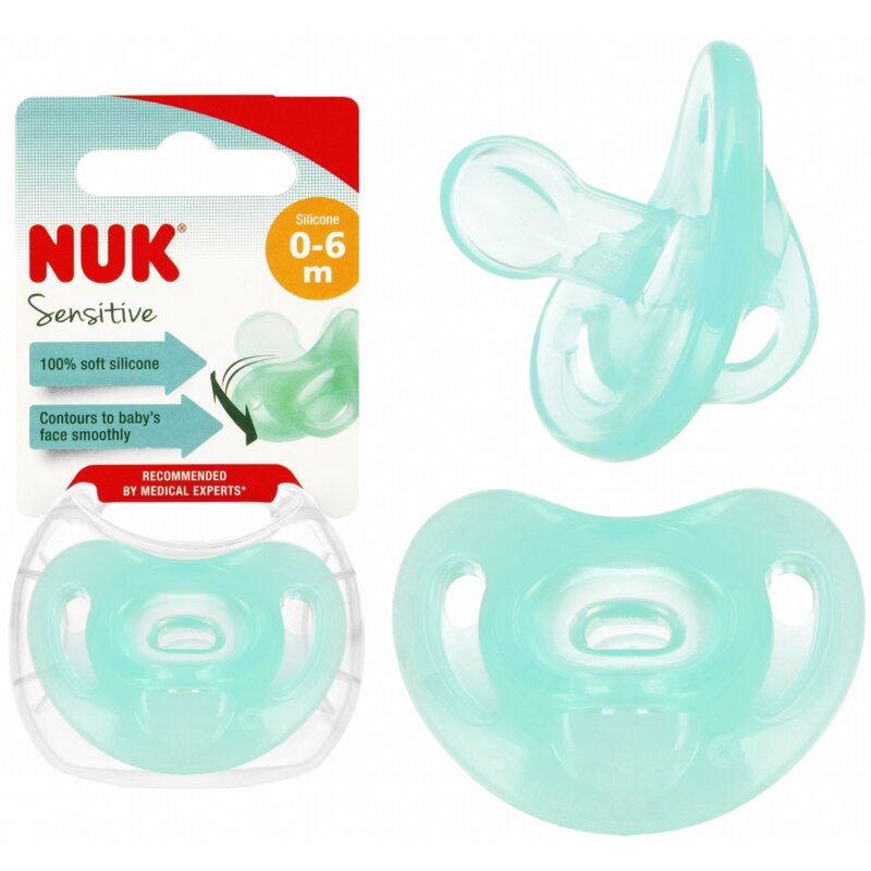 Smoczek NUK Sensitive 10729139 0-6 m Zielony