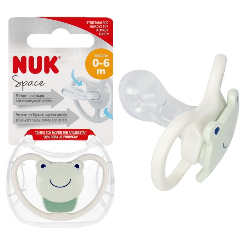 Smoczek NUK Space Forg 10730331 0-6 m Wielokolorowy
