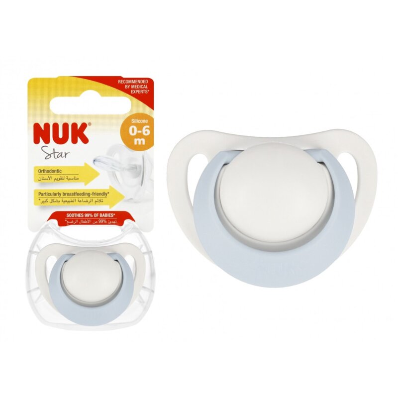Smoczek NUK Star 10730717 Niebieski 0-6 m