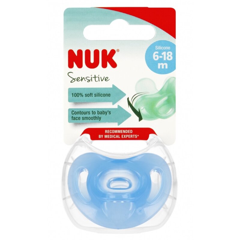 Smoczek NUK Sensitive 10736121 6-18 m Niebieski