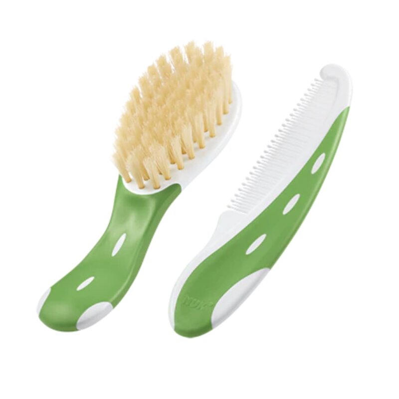 Szczotka i grzebień do włosów NUK 10256236 Zielony