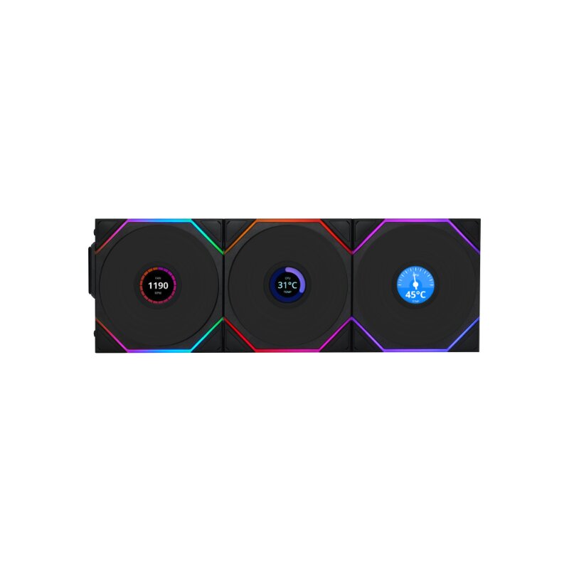 Lian Li Uni Fan TL Wireless LCD 120 Reverse Triple Pack 3x120mm