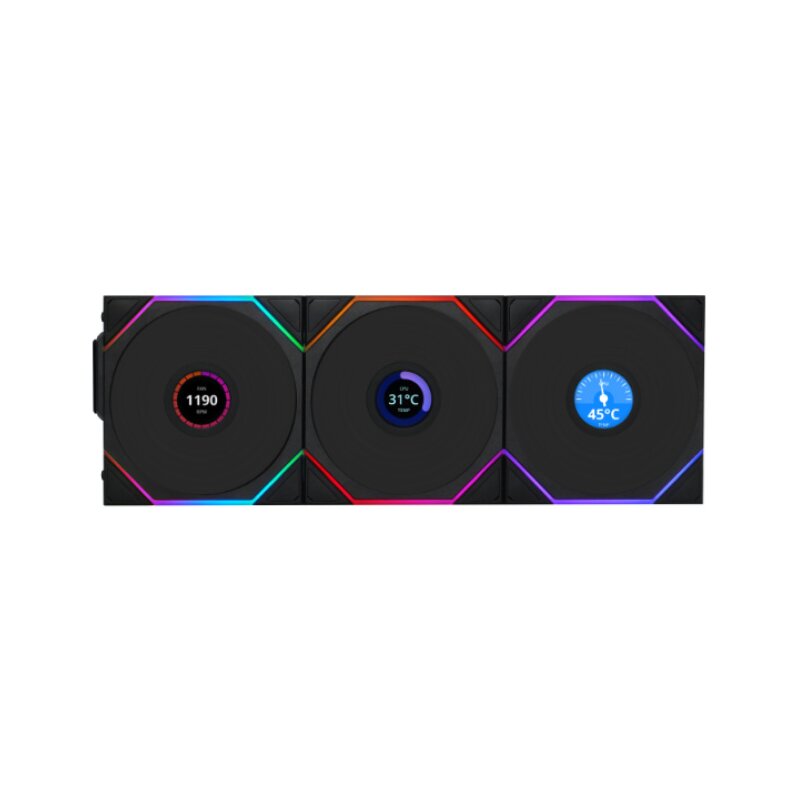 Lian Li Uni Fan TL Wireless LCD 120 Triple Pack 3x120mm