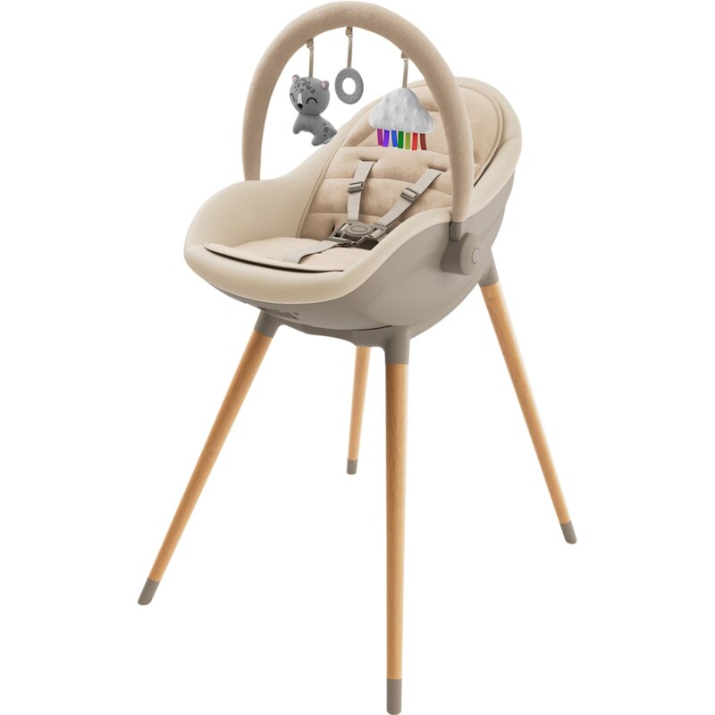 Krzesełko do karmienia KINDERKRAFT Fini Up 2w1 Beżowy