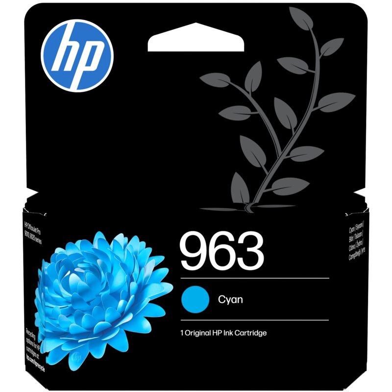 Tusz HP 963 Błękitny 9.5 ml 3JA23AE
