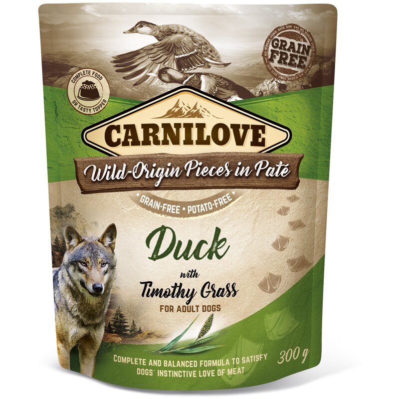 Carnilove mokra karma saszetka dla psa adult Kaczka Tymotka Łąkowa 300g