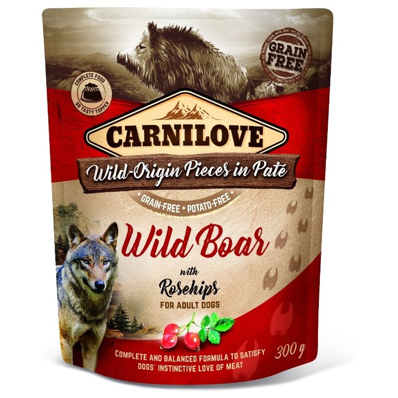 Carnilove mokra karma saszetka dla psa adult Dzik Dzika Róża 300g