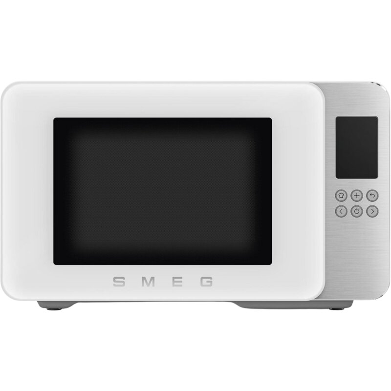 Kuchenka mikrofalowa SMEG Collezione MOC01WHMEU 1900W średnica 28 cm pojemność 29l Technologia Inverter Auto Defrost Quick Start Biały