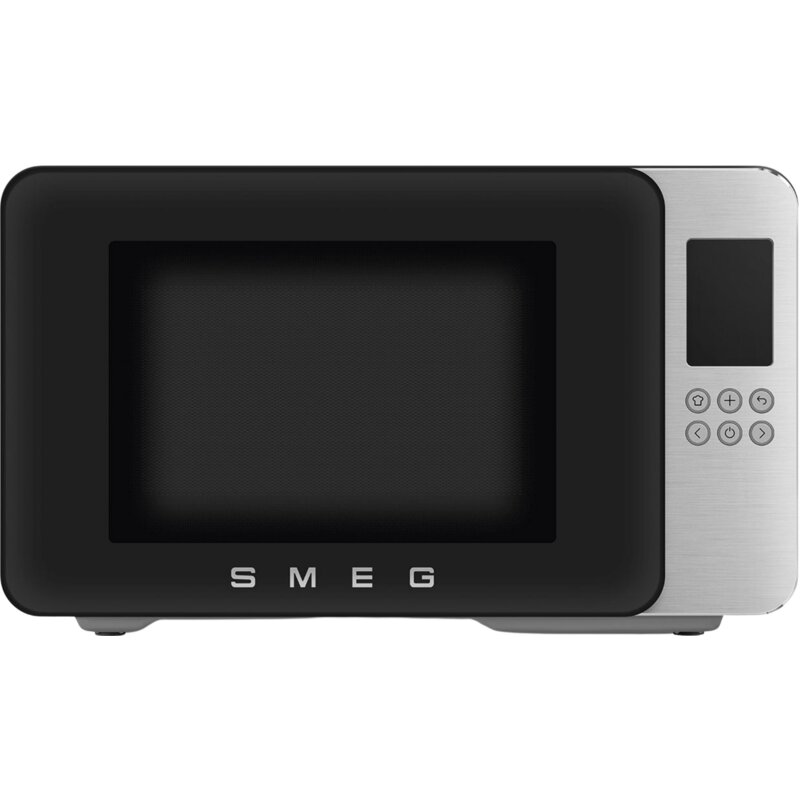 Kuchenka mikrofalowa SMEG Collezione MOC01BLMEU 1900W średnica 28 cm pojemność 29l Technologia Inverter Auto Defrost Quick Start Czarny