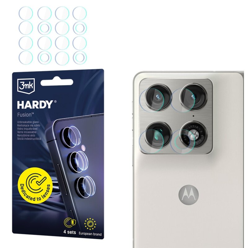 Szkło hybrydowe na obiektyw 3MK Hardy Fusion Lens Protection do Motorola Razr Fold (4 szt.)