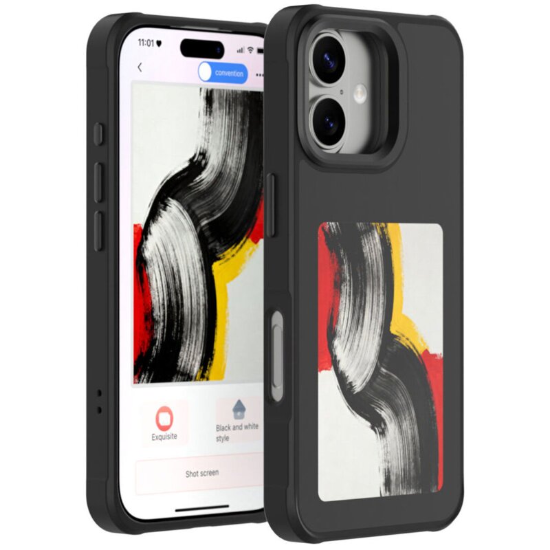 Etui 4SMARTS E-Ink Cover Qi2 do Apple iPhone 17 Czarny