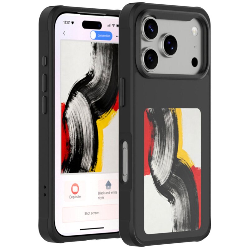 Etui 4SMARTS E-Ink Cover Qi2 do Apple iPhone 17 Pro Czarny