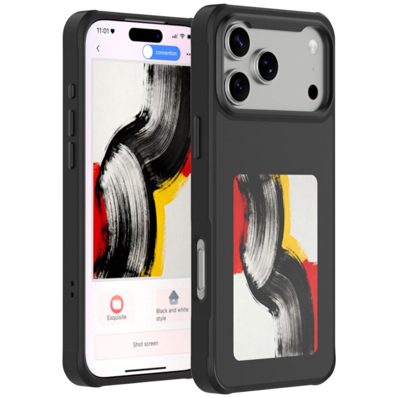 Etui 4SMARTS E-Ink Cover Qi2 do Apple iPhone 17 Pro Max Czarny