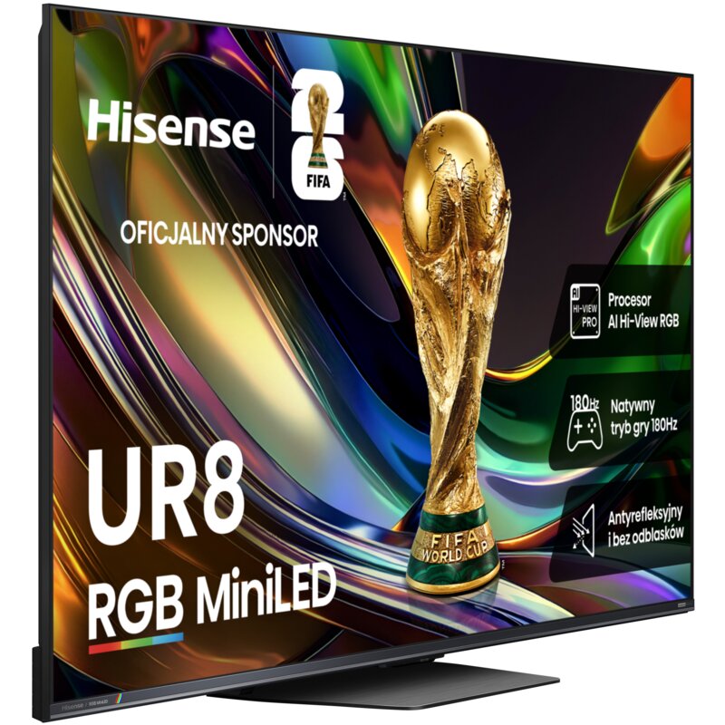Telewizor HISENSE 75UR8S 75" RGB 4K 180 Hz VRR VIDAA Dolby Atmos Dolby Vision HDMI 2.1