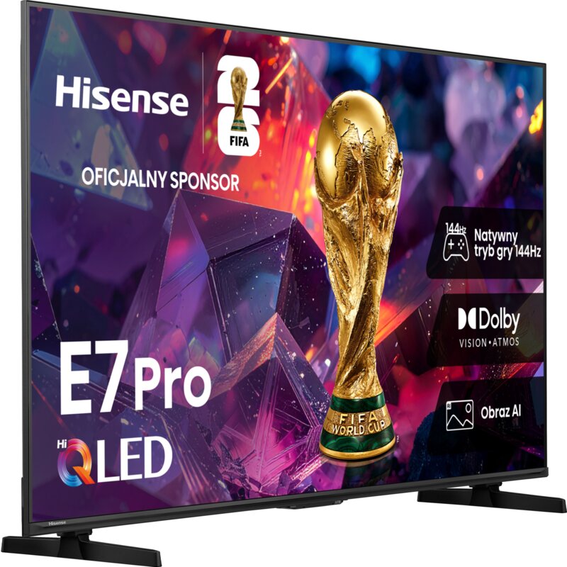 Telewizor HISENSE 75E77S PRO 75" QLED 4K 144 Hz VRR VIDAA Dolby Atmos Dolby Vision HDMI 2.1