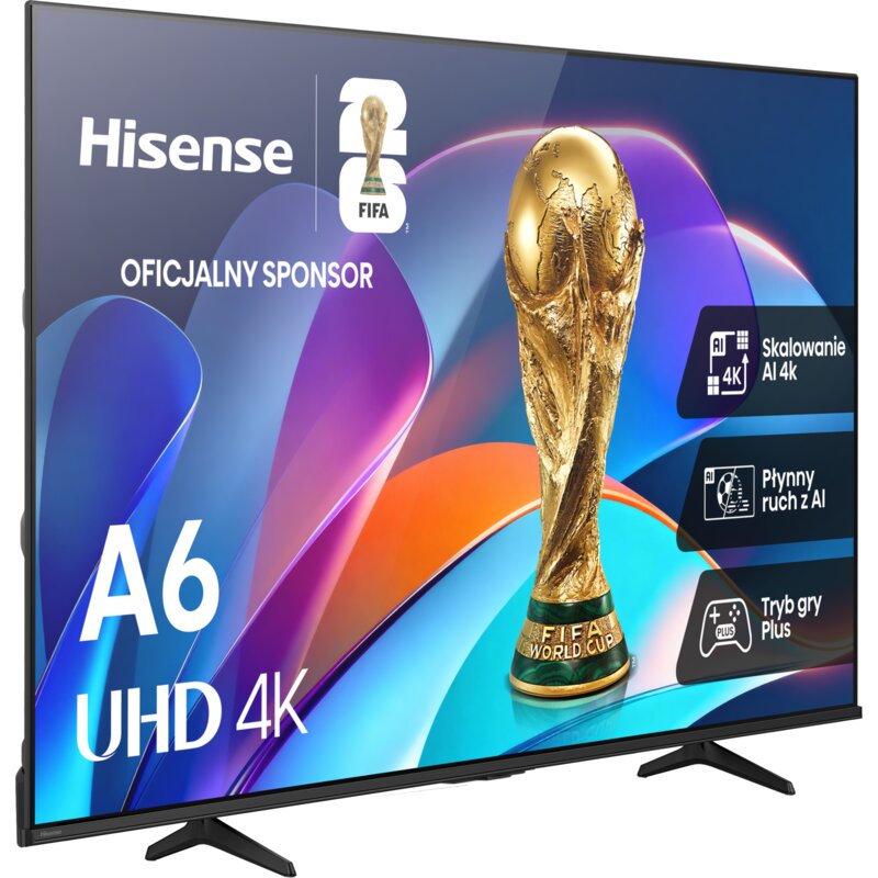 Hisense 55A6S 55" LED 4K Smart TV Funkcje AI Dolby Vision HDMI 2.1 DVB-T2