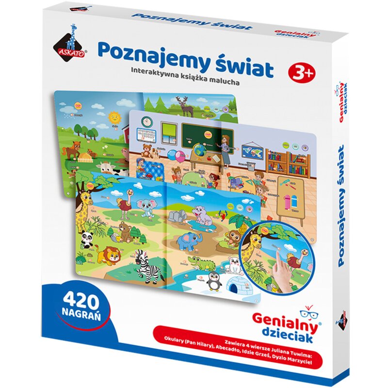 Zabawka edukacyjna ASKATO Genialny dzieciak Poznajemy świat Książka malucha 910695